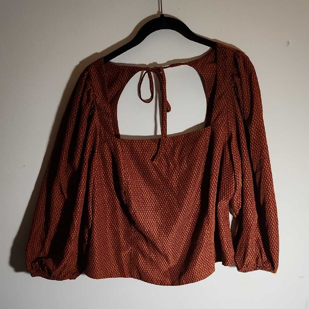 Levi's Rust Brown Open Back Blouse